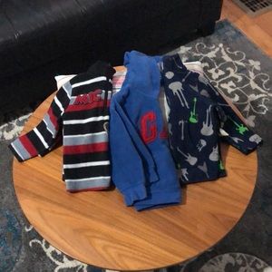 3 Boy Sherpa Pull Over Jackets One Hooded Size 3T